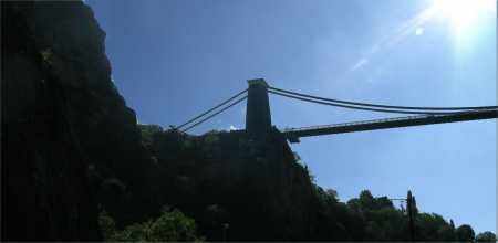Silloette of Clifton Suspension Bridge one of Brunels masterpieces