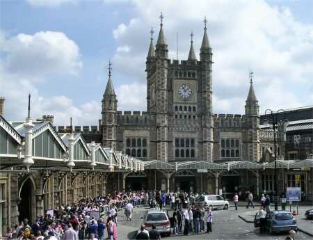 Brunel's design for Temple Meads train station in Bristol is quite an eye opener.
