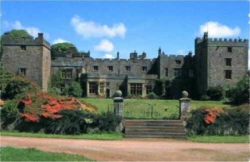 A lovely view of Muncaster Castle on a lovely day in Cumbria